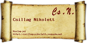 Csillag Nikolett névjegykártya